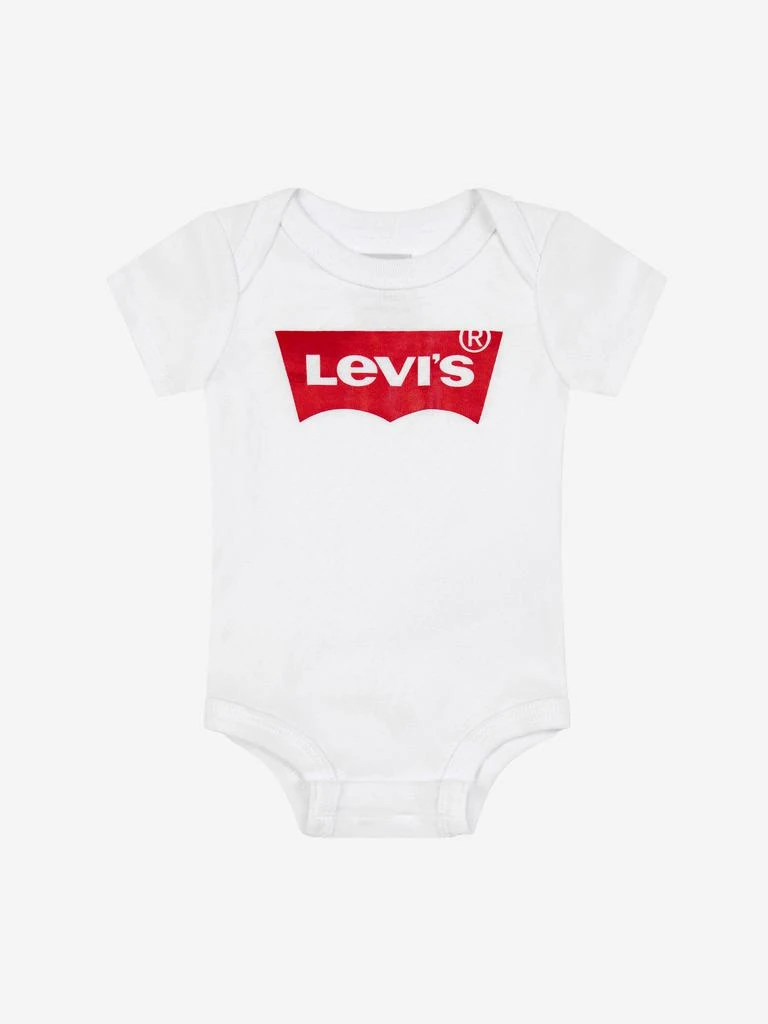 Levi's Baby Bodysuit Hat And Booties Set in White 商品