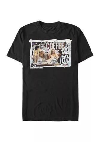 商品Friends|Friends Coffee Doodle Graphic Short Sleeve T Shirt,价格¥189,第1张图片