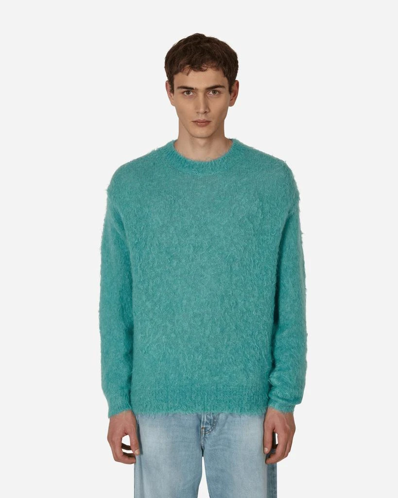 商品AURALEE|Brushed Super Kid Mohair Sweater Blue,价格¥3312,第1张图片