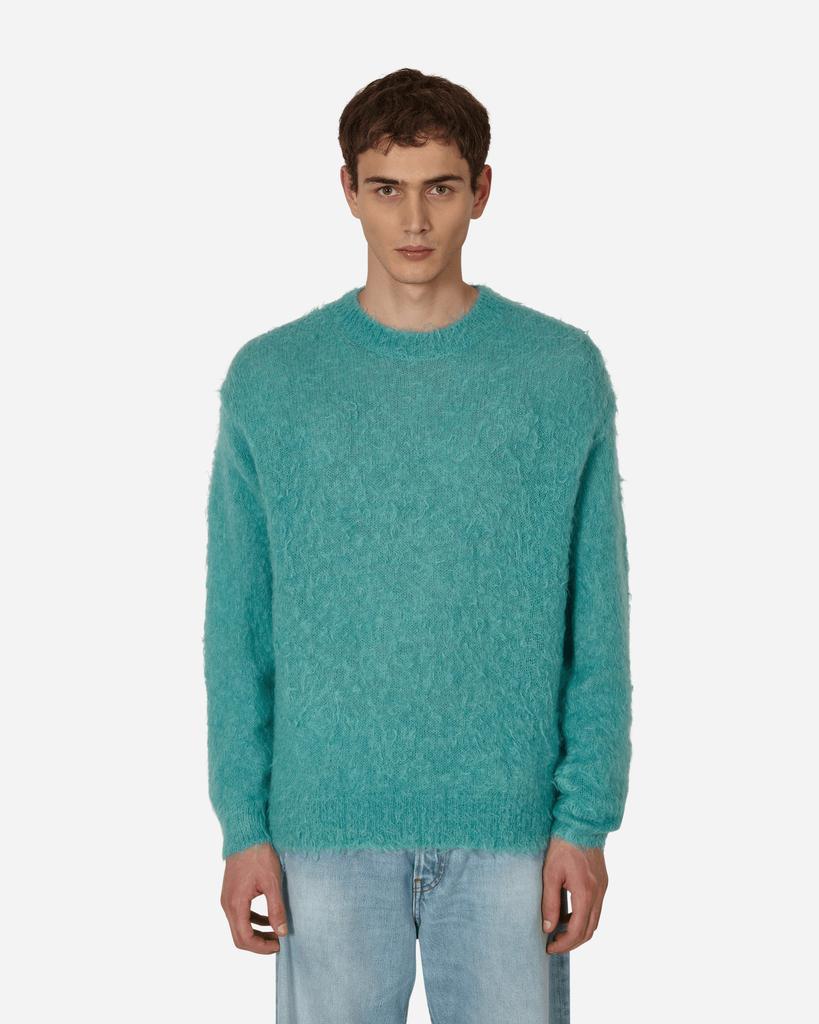 商品AURALEE|Brushed Super Kid Mohair Sweater Blue,价格¥3163,第1张图片