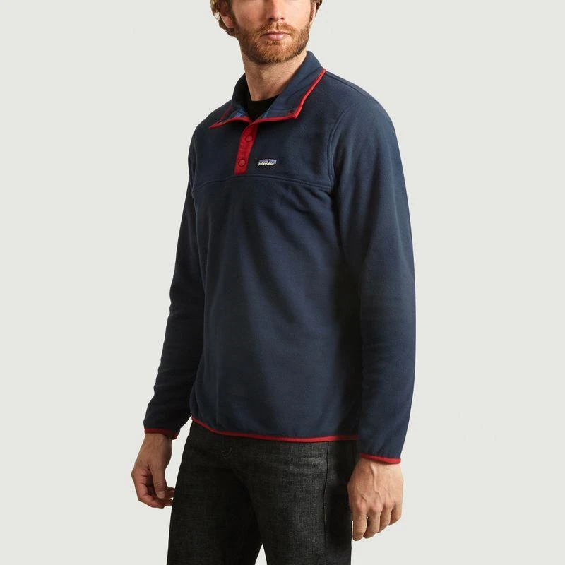 商品Patagonia|Micro D Snap-T fleece sweatshirt New navy with classic red PATAGONIA,价格¥375,第2张图片详细描述