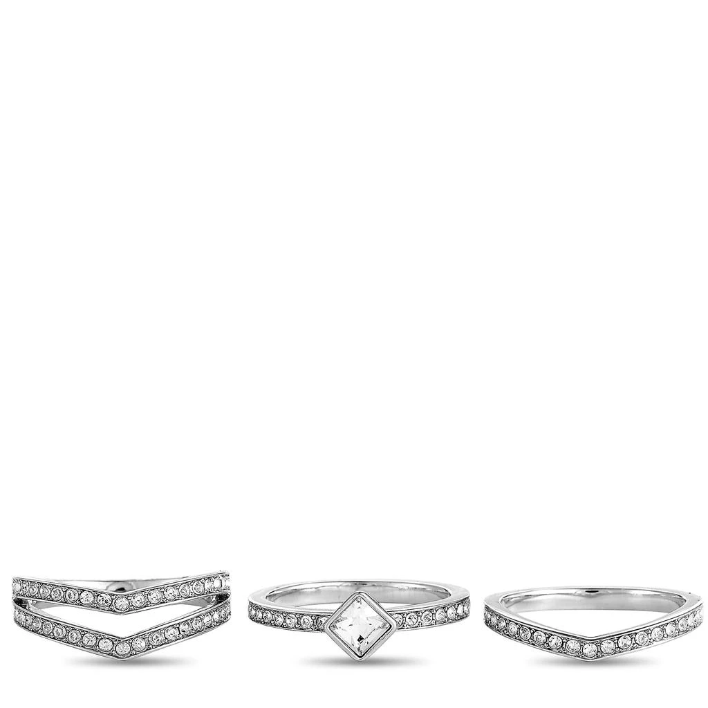 商品Swarovski|Swarovski Alpha Rhodium- Plated Crystal Three Ring Set,价格¥670,第5张图片详细描述