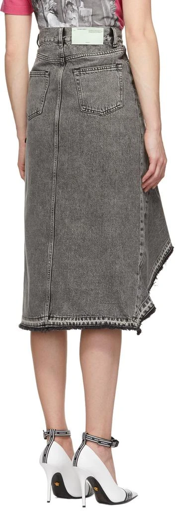 商品Off-White|Grey Asymmetric Denim Skirt,价格¥1774,第3张图片详细描述