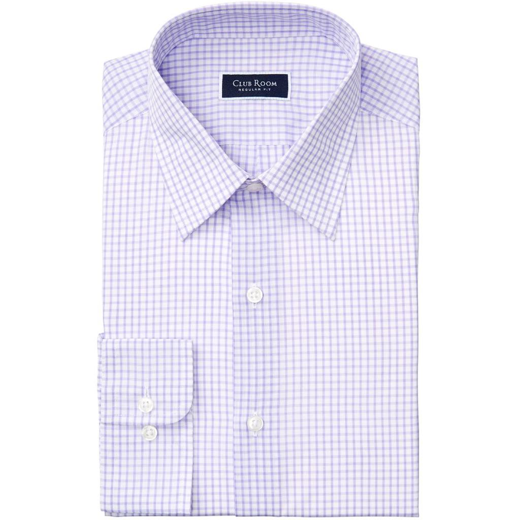 Club Room Mens Checkered Suit Separate Button-Down Shirt商品第1张图片规格展示