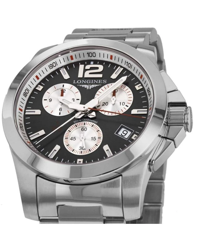 商品Longines|Longines Conquest Quartz Chronograph Roland Garros Grey Dial Steel Men's Watch L3.700.4.79.6,价格¥10916,第2张图片详细描述