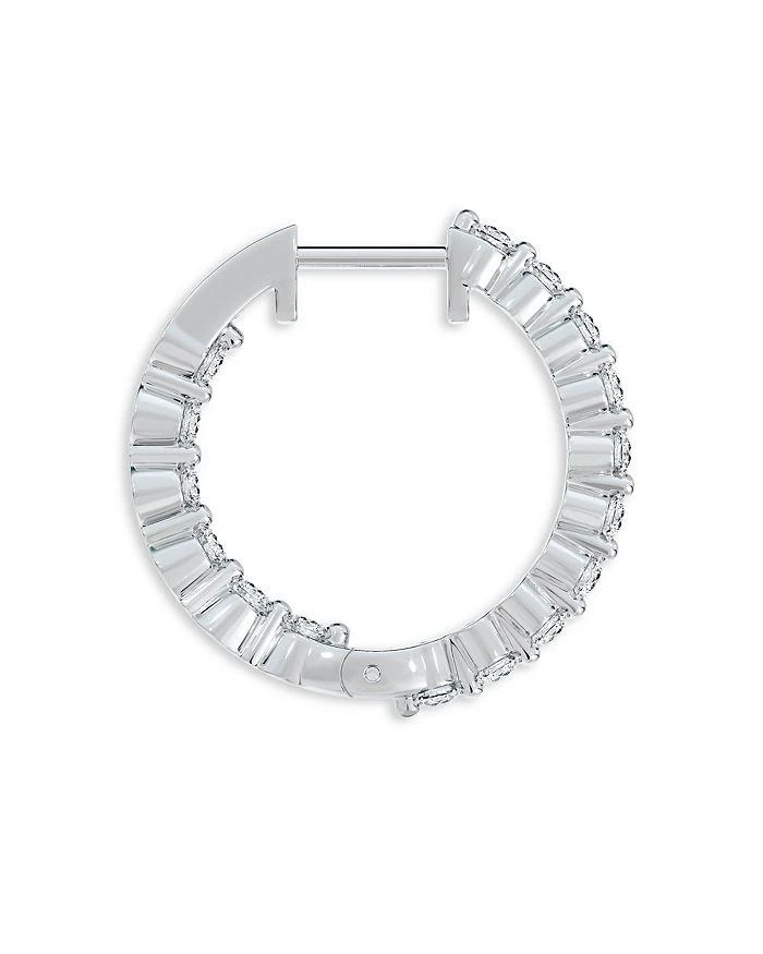 商品De Beers Forevermark|Diamond Hoop Earrings in 18K White Gold, 1.00 ct. t.w. - 100% Exclusive,价格¥13066,第3张图片详细描述