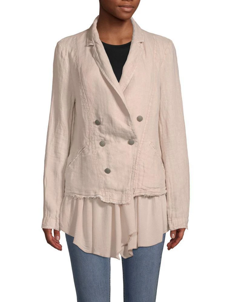 商品Free People|Layered Ruffle Linen Blazer,价格¥439,第1张图片
