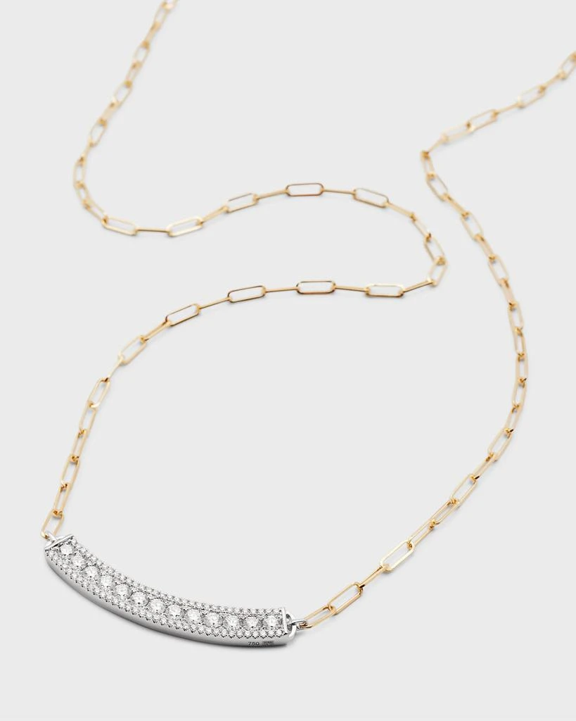 商品Frederic Sage|18K Yellow and White Gold Large Single Row Horizontal Curved Bar Necklace,价格¥50934,第3张图片详细描述