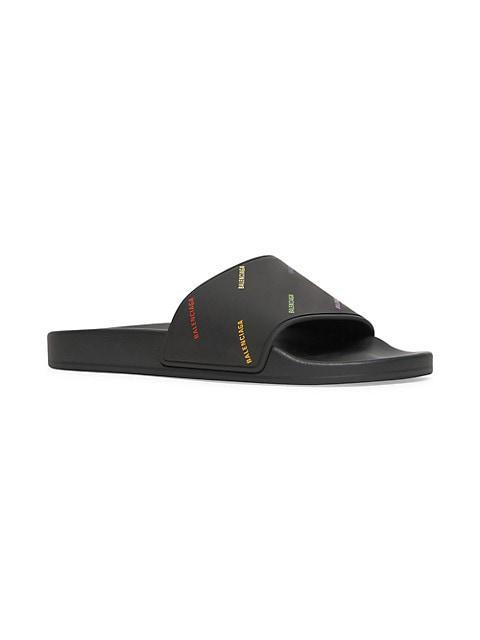 商品Balenciaga|Pride 22 Pool Slide Sandal Allover Logo,价格¥2875,第4张图片详细描述