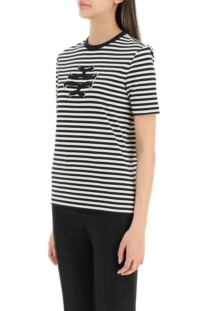 商品Tory Burch|Tory burch 'double t' striped t-shirt,价格¥1223,第4张图片详细描述