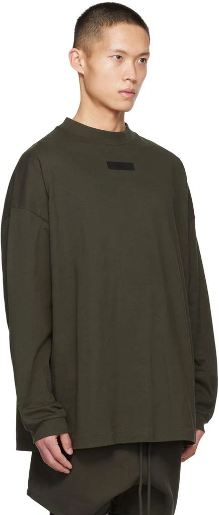 商品Essentials|Gray Crewneck Long Sleeve T-Shirt,价格¥442,第2张图片详细描述