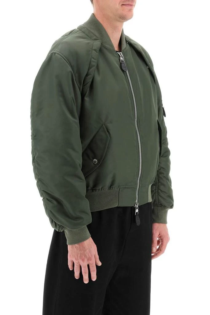 商品Alexander McQueen|Alexander mcqueen convertible bomber jacket in nylon satin,价格¥15133,第2张图片详细描述