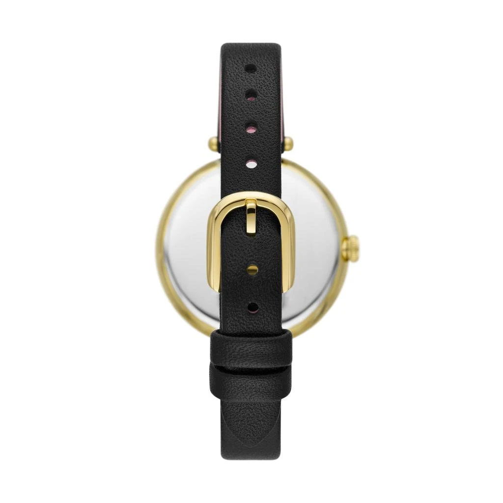 商品Kate Spade|Holland Black Leather Watch - KSW1813,价格¥1492,第3张图片详细描述