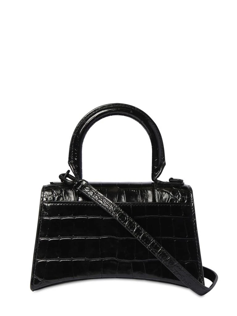 商品Balenciaga|Xs Hourglass Croc Embossed Leather Bag,价格¥21303,第5张图片详细描述