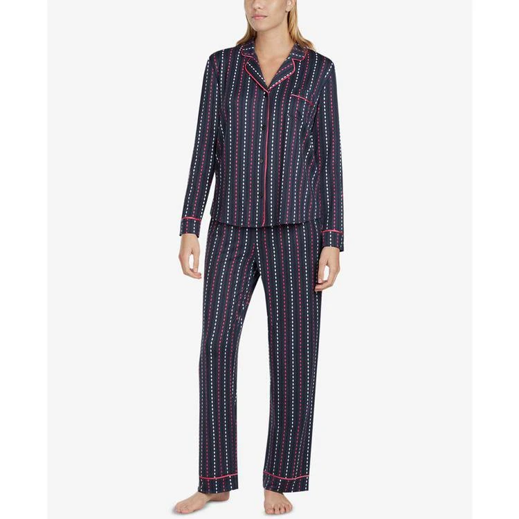 商品Layla|Printed Contrast-Trim Pajama Set,价格¥141,第1张图片