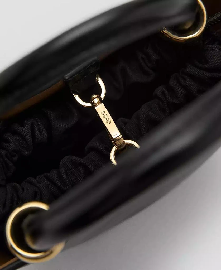 商品Mango|Women's Metallic Detail Mini Shopper Bag,价格¥445,第3张图片详细描述