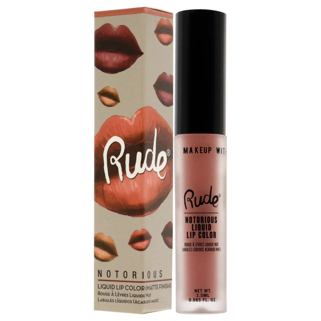 Rude Cosmetics Notorious Rich Long Liquid Lip Color - Below the Belt by Rude Cosmetics for Women - 0.1 oz Lip Color from Premium Outlets