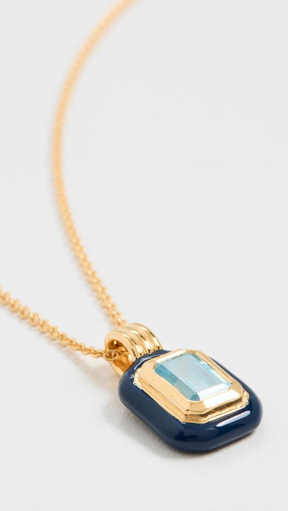 Missoma Blue Stone and Enamel Pendant Necklace商品第5张图片规格展示