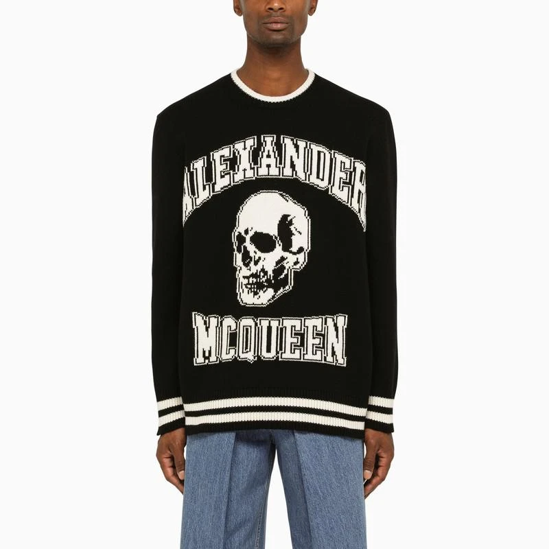 商品Alexander McQueen|Black/white Varsity pullover,价格¥3289,第1张图片