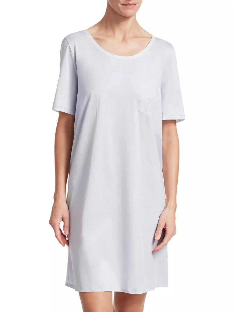 商品Hanro|Cotton Deluxe Short-Sleeve Gown,价格¥1451,第3张图片详细描述