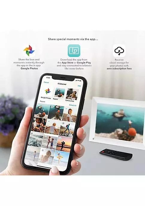 商品Lifeprint|10 Inch Smart Wi Fi Digital Picture Frame Brilliant Hd Photo Display With Free Cloud Storage Share Pictures From Smartphone Invite Friends Via App   Black,价格¥1113,第2张图片详细描述