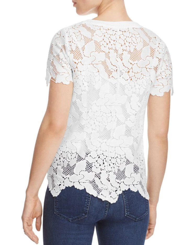 商品Three Dots|Abstract Lace Top,价格¥497,第2张图片详细描述