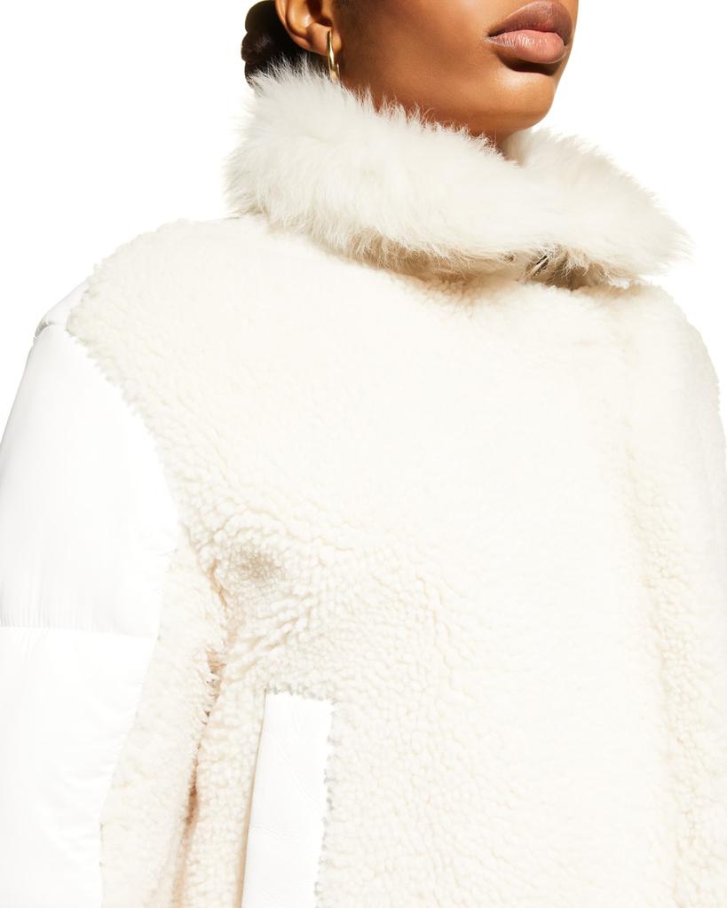 Lena Shearling Puffer Coat商品第7张图片规格展示