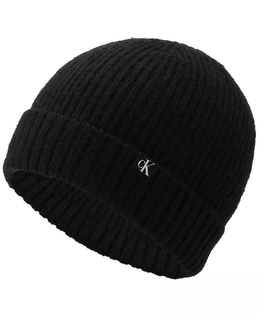 商品Calvin Klein|Men's Luxe Ribbed Cuff Hat,价格¥180,第3张图片详细描述