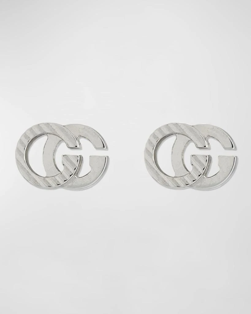 商品Gucci|18k White Gold Running G Stud Earrings,价格¥6334,第1张图片