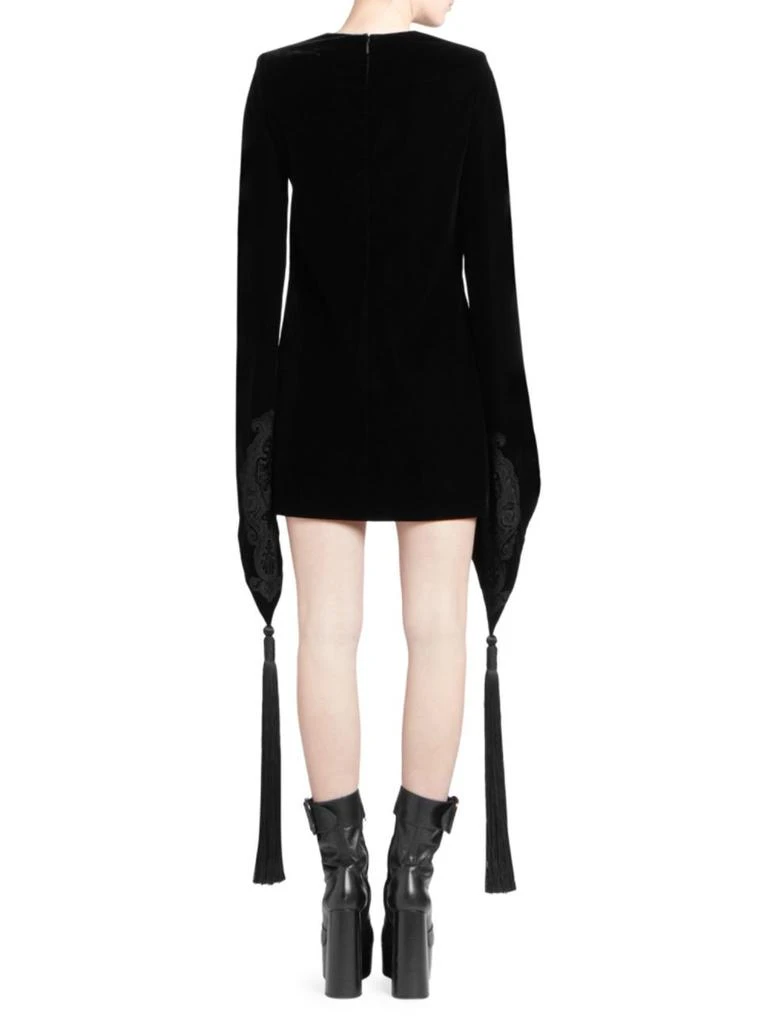 商品Yves Saint Laurent|Saint Laurent - Bell Sleeve Velvet Mini Dress,价格¥7983,第2张图片详细描述