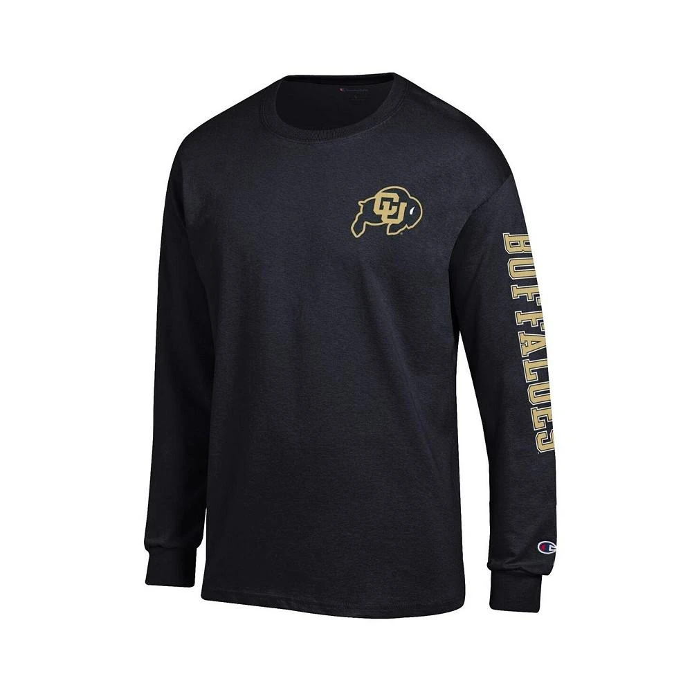 商品CHAMPION|Men's Black Colorado Buffaloes Team Stack Long Sleeve T-shirt,价格¥222,第3张图片详细描述