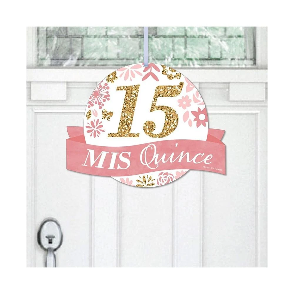 商品Big Dot of Happiness|Mis Quince Anos - Hanging Porch Quinceanera Outdoor Front Door Decor - 1 Pc Sign,价格¥134,第1张图片