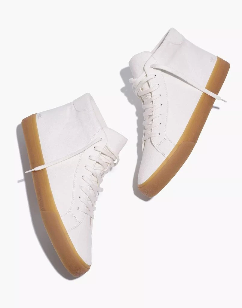 商品Madewell|Sidewalk High-Top Sneakers in Recycled Canvas,价格¥554,第3张图片详细描述