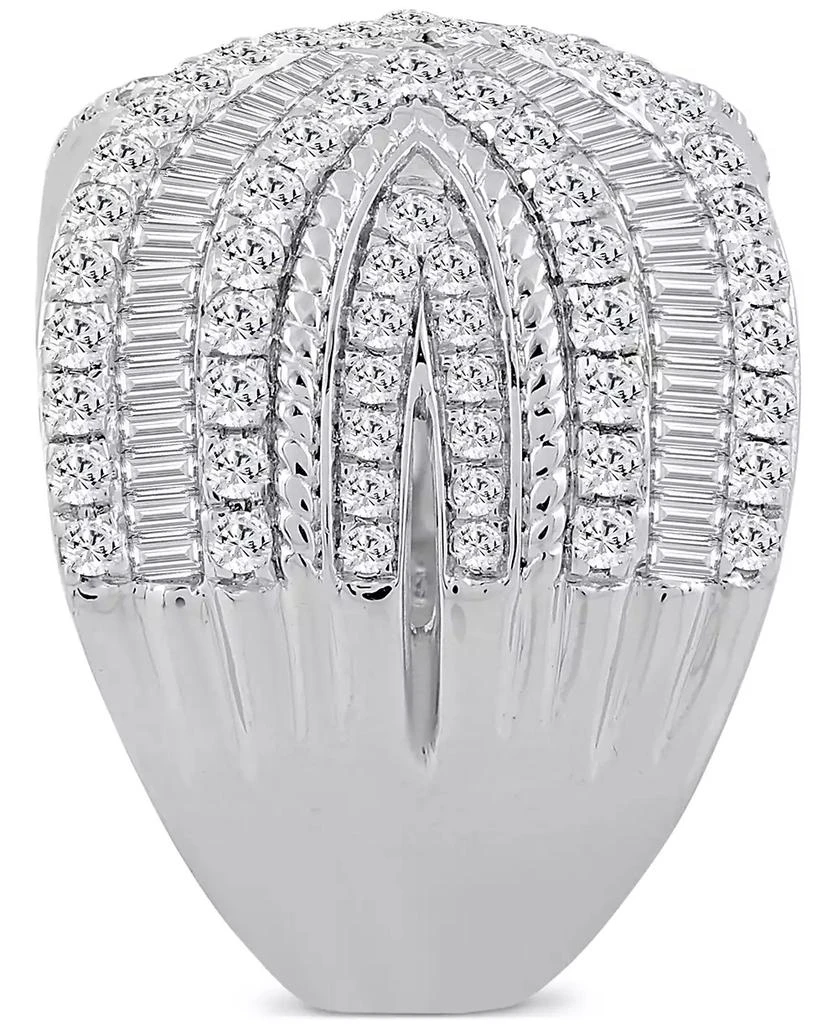 商品Macy's|Diamond Round & Baguette Statement Ring (2 ct. t.w.) in 14k White gold,价格¥20940,第3张图片详细描述