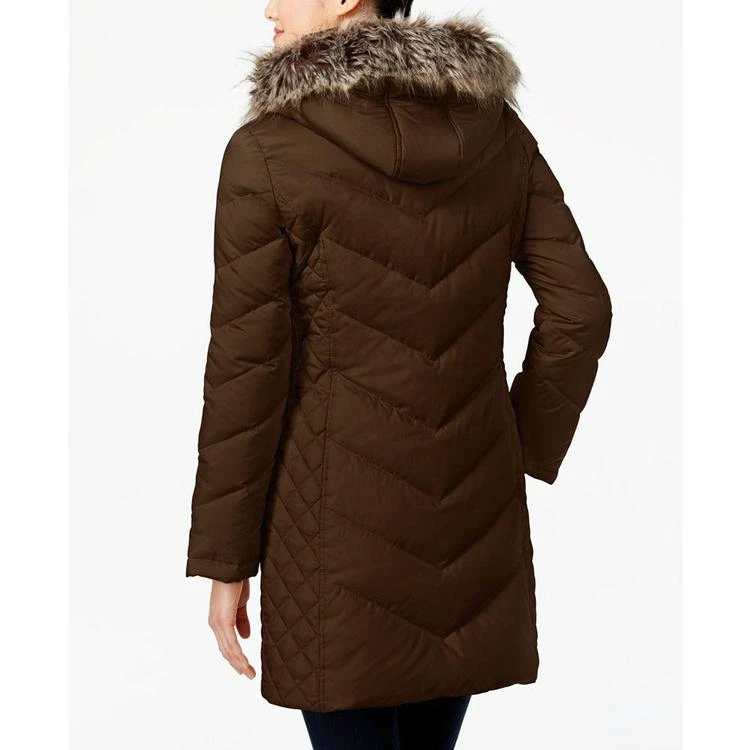 商品Kenneth Cole|Petite Faux-Fur-Trimmed Chevron Down Puffer Coat,价格¥674,第4张图片详细描述