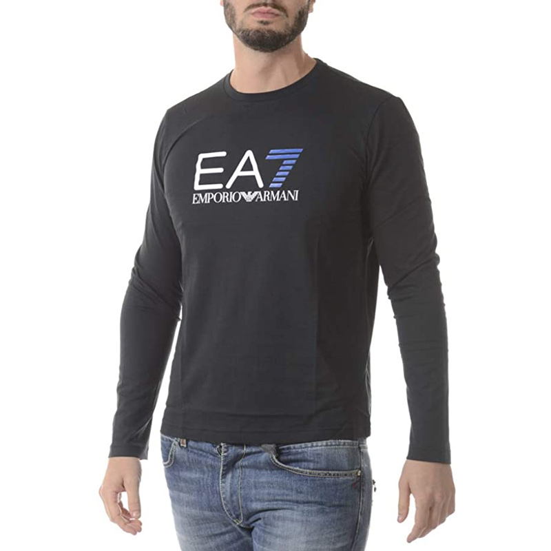 Emporio Armani 安普里奥 阿玛尼 EA7系列黑色纯棉男士长袖T恤 6YPTC1-PJH7Z-1200商品第4张图片规格展示