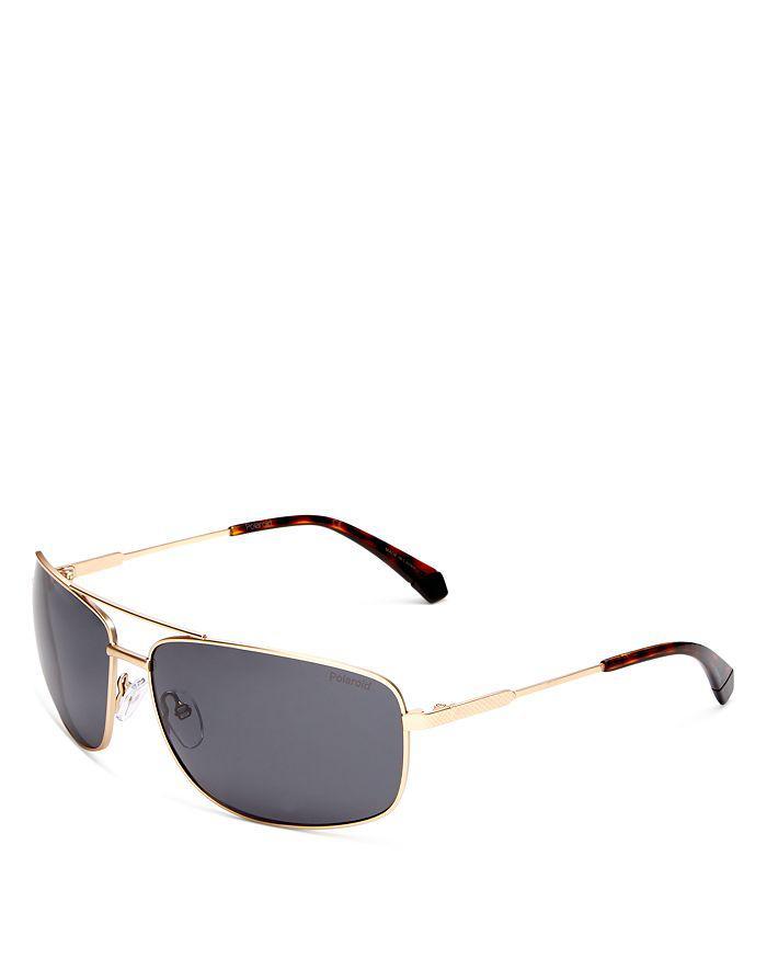 商品Polaroid|Men's Polarized Brow Bar Square Sunglasses, 63mm,价格¥484,第7张图片详细描述