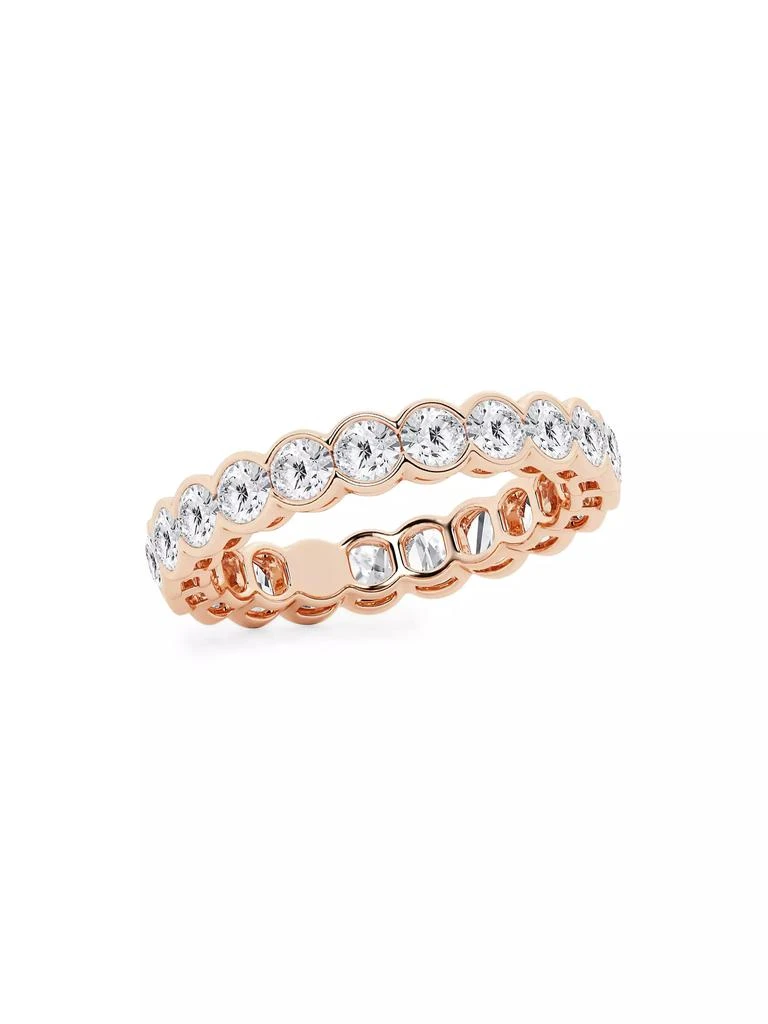 商品Saks Fifth Avenue Collection|14K Rose Gold & Round Lab-Grown Diamond Eternity Band/2.00-5.00 TCW,价格¥39060,第2张图片详细描述