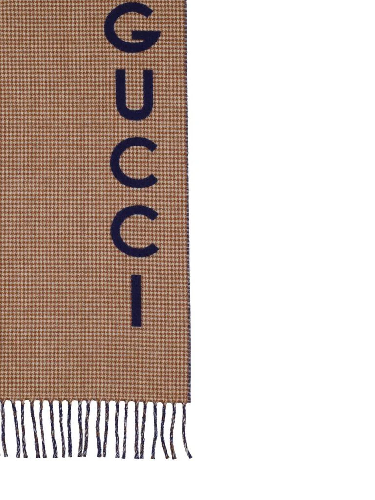 商品Gucci|Pied De Poule Wool Blend Scarf,价格¥3747,第3张图片详细描述