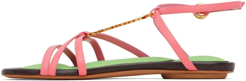 商品Jacquemus|Pink Le Raphia 'Les Sandales Pralu Plates' Sandals,价格¥2450,第3张图片详细描述