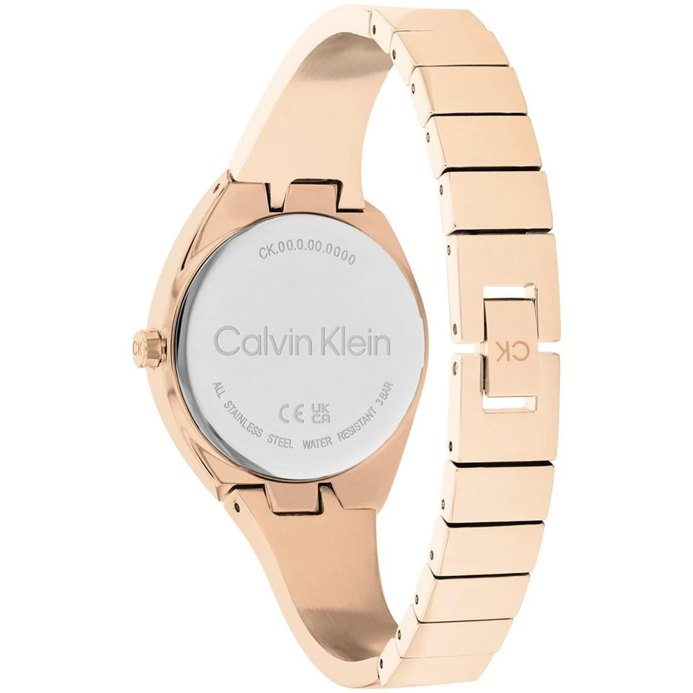 商品Calvin Klein|Women's 2-Hand Carnation Gold-Tone Stainless Steel Bangle Bracelet Watch 30mm,价格¥1426,第3张图片详细描述