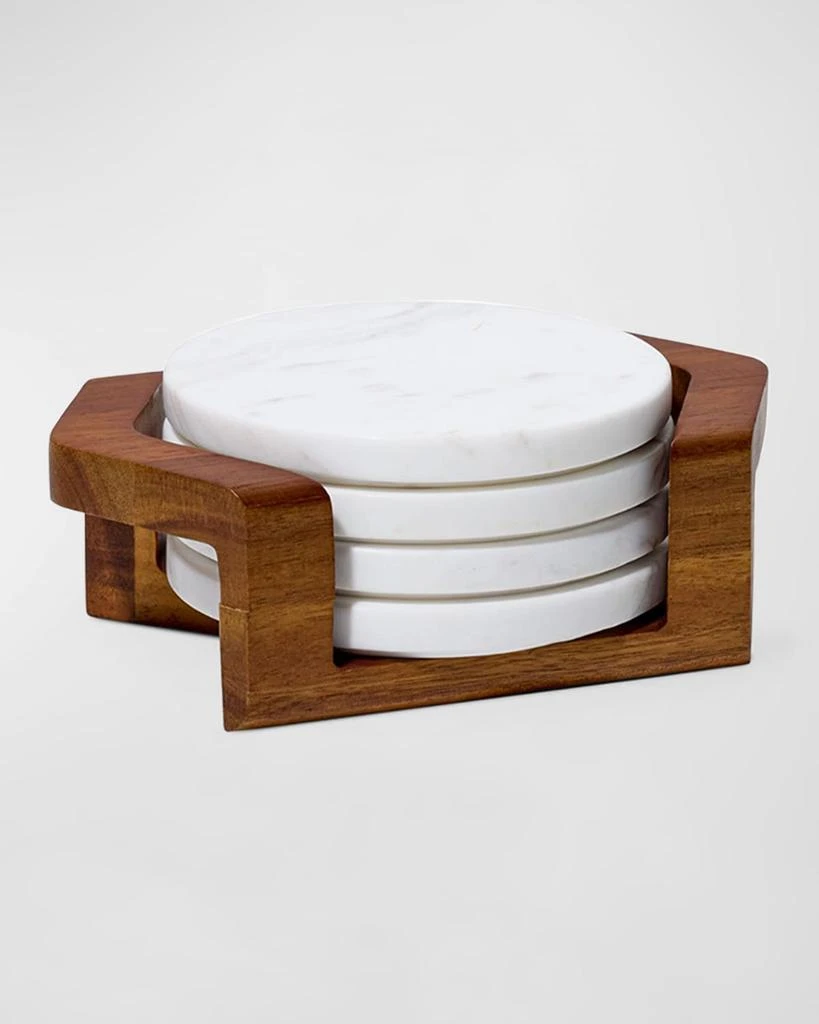商品Nambe|Chevron Coaster Set with Holder,价格¥815,第1张图片