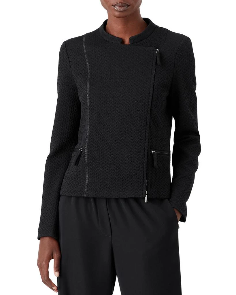 商品Emporio Armani|Textured Asymmetrical Front Jacket,价格¥3554,第1张图片