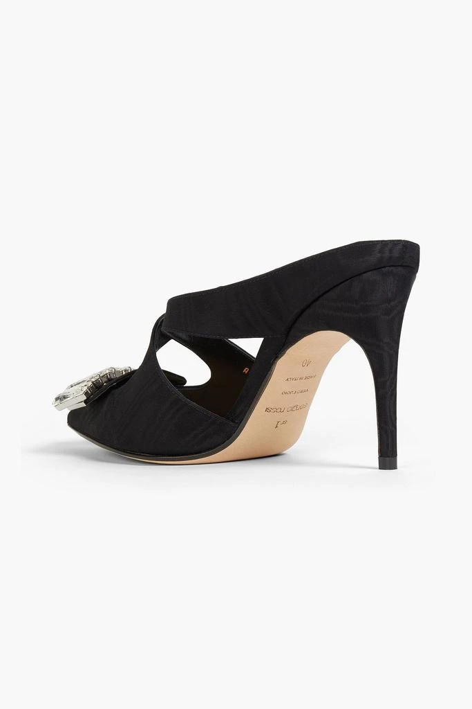 商品Sergio Rossi|Crystal-embellished moire mules,价格¥3886,第3张图片详细描述