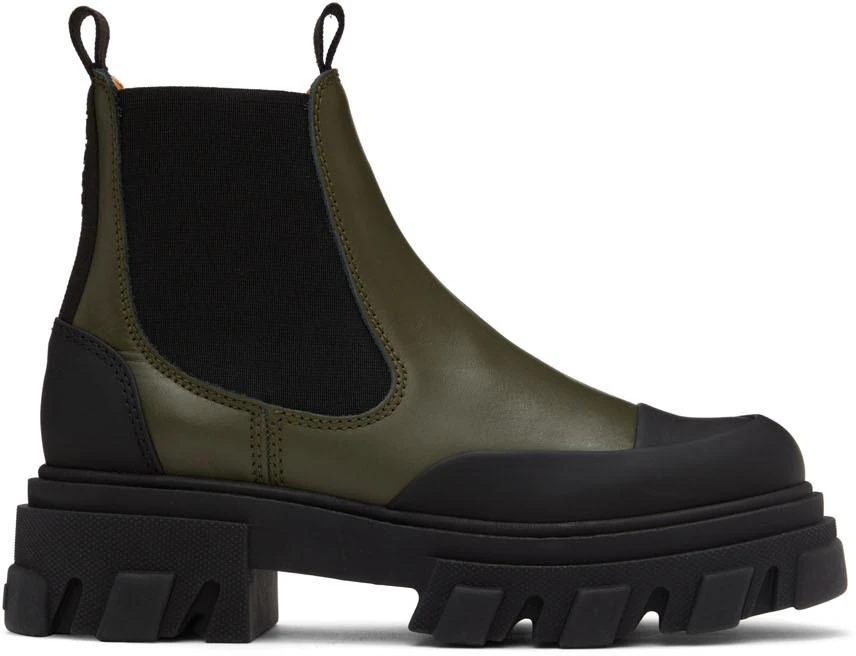 商品Ganni|Green Low Chelsea Boots,价格¥2740,第1张图片