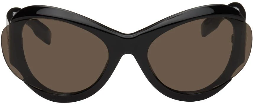 商品Alexander McQueen|Black Futuristic Sunglasses,价格¥501,第1张图片