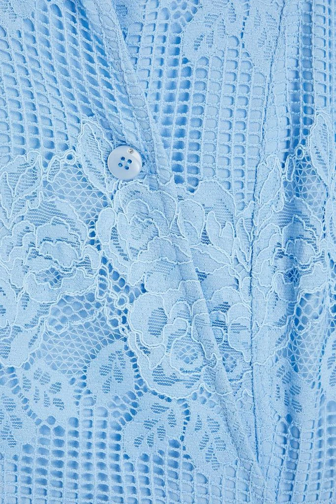 商品Ganni|Corded lace and crochet midi wrap dress,价格¥783,第4张图片详细描述