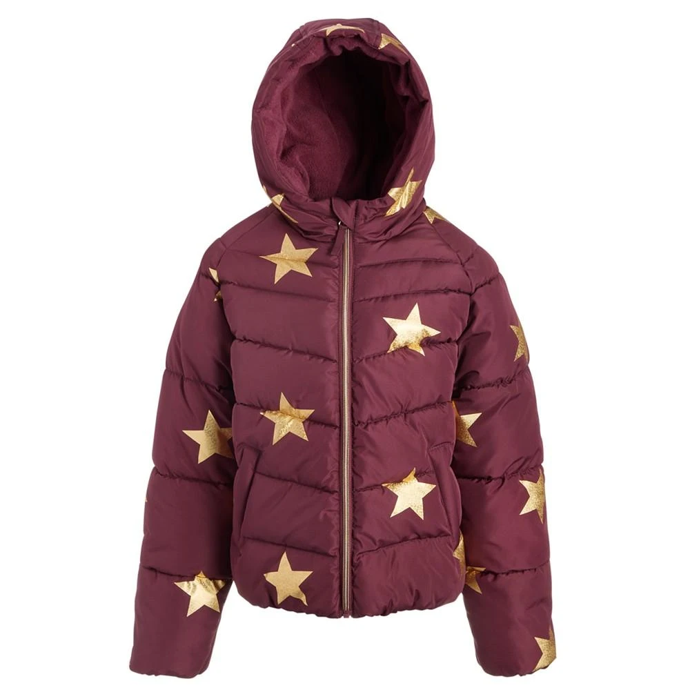 商品S Rothschild & CO|Big Girls Gold Star Foil Printed Puffer Coat,价格¥99,第1张图片