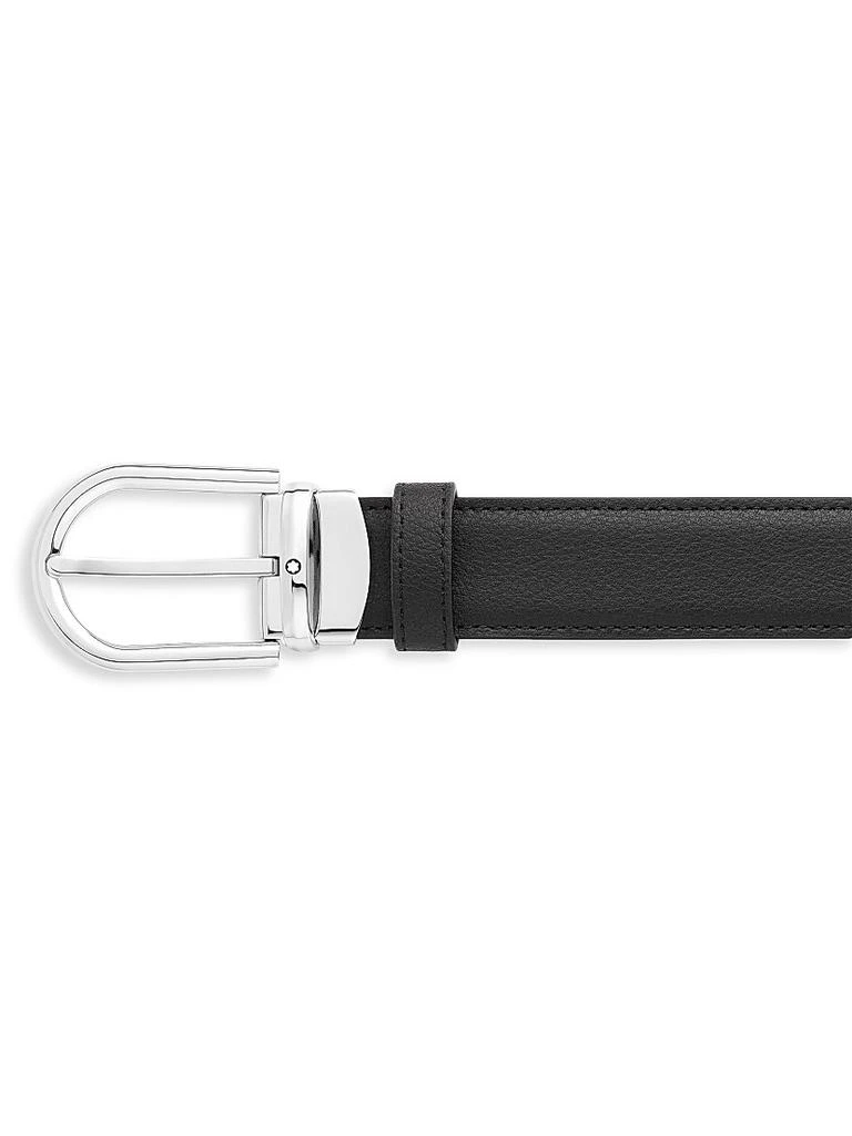 商品MontBlanc|Horseshoe Buckle Cut-to-Size Reversible Leather Belt,价格¥2622,第2张图片详细描述