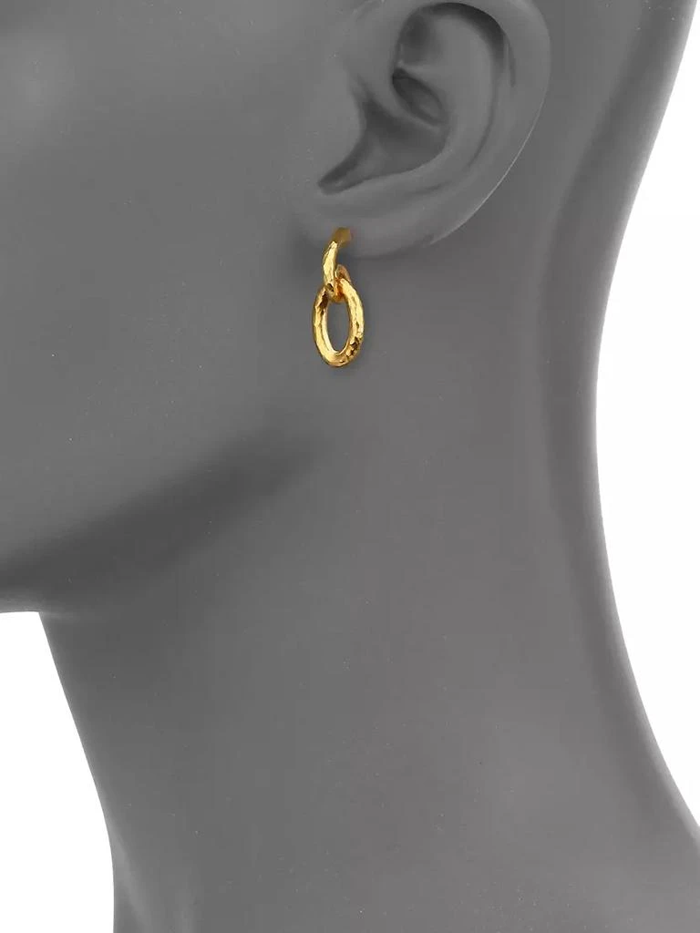 商品Gurhan|Hoopla 24K Yellow Gold Galahad Drop Hoop Earrings,价格¥26106,第2张图片详细描述